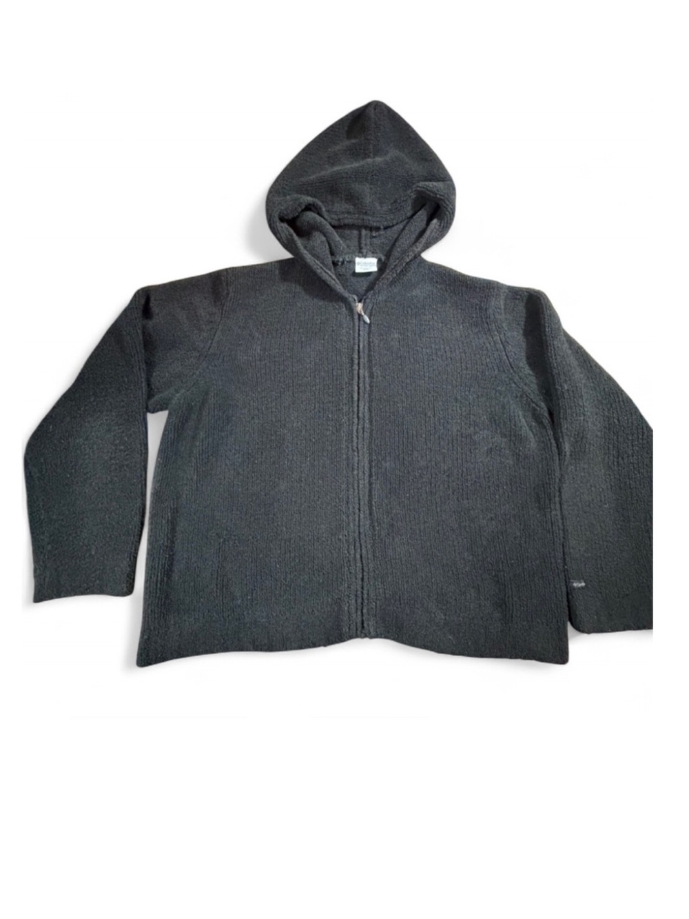 Columbia Women’s XL Black Full Zip Fleece Hoodie outdoor winter wear gorpcore